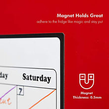 Load image into Gallery viewer, Volcanics Fridge Calendar Magnetic Dry Erase Calendar Whiteboard Calendar for Refrigerator Planners 16.9 Inches X 11.8 Inches