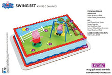 Load image into Gallery viewer, Decopac Peppa Pig Swing Set DecoSet Cake Decoration Topper Pink, 3.2" x 1.8"