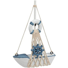 Load image into Gallery viewer, 4 Piece Set, Miniature Sailing Boat Model, Nautical Home Decor (4.4 x 6.8 x 1.25 in)