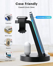 Load image into Gallery viewer, Wireless Charging Station, 3 in 1 Wireless Charger Compatible with iPhone 14/13/12/11/Pro/Max/SE/XS/XR/X/8 Plus/8, Fast Wireless Charging Stand Dock for Apple Watch Series & Airpods(with Adapter)