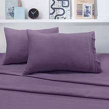 Load image into Gallery viewer, Mejoroom Bed Sheets Set - Soft Microfiber Bed Sheets,14-inch Deep Pockets,Copper ion Element,Wrinkle,Fade,Stain Resistant,Hypoallergenic - 4 Piece(Full,Purple)