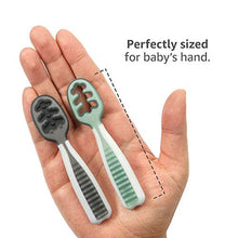 Load image into Gallery viewer, NumNum Beginner Bowl & Pre-Spoon GOOtensil | Baby Bowl and 3 Spoon Set (First Stage + Second Stage) | BPA Free Silicone Self Feeding Baby + Toddler Dish & Utensil