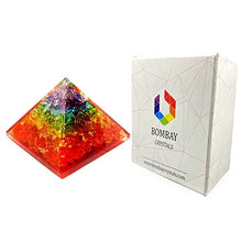 Load image into Gallery viewer, Orgone Pyramid | 7 Chakra Orgonite Pyramid for Meditation & Anti-Stress | Seven Chakra Pyramid Large, Healing Crystal Gemstone Pyramid | Orgone Pyramid Crystal - Handmade In India