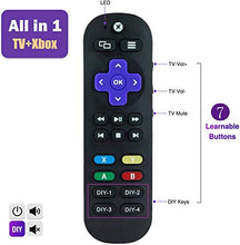 Load image into Gallery viewer, Universal Remote Control for Xbox One, Xbox One S & Xbox One X,Standard IR Remote Control with 7 More Learning Keys to Control TV, Soundbar Receiver All in one (Black)