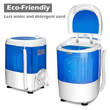 Load image into Gallery viewer, COSTWAY Mini Washing Machine with Spin Dryer, Electric Compact Laundry Machines Portable Durable Design Washer Energy Saving, Rotary Controller(Blue)