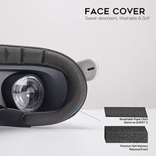 Load image into Gallery viewer, DESTEK Oculus/Meta Quest 2 Facial Interface Bracket & Face Cover, Sweatproof Anti-Light Leakage Face Pad, Breathable Face Bracket, 6in1 Oculus Quest 2 Accessory Set