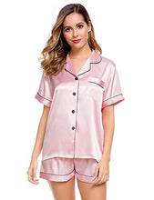 Load image into Gallery viewer, LecGee Pajamas Set Short Sleeve Sleepwear Womens Button Down Nightwear Soft Pj Lounge Sets