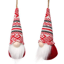Load image into Gallery viewer, Christmas Tree Hanging Gnomes Ornaments Set of 10, Swedish Handmade Plush Gnomes Santa Elf Hanging Home Decorations Holiday Decor