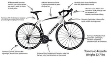 Load image into Gallery viewer, Tommaso Forcella Endurance Aluminum Road Bike, Carbon Fork, Shimano Claris R2000, 24 Speeds, Aero Wheels - Matte White - Small