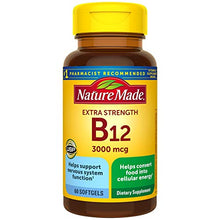 Load image into Gallery viewer, Nature Made Extra Strength Vitamin B12 3000 mcg Softgels, 60 Count