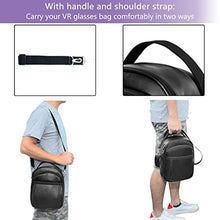 Load image into Gallery viewer, Artificial Leather Oculus Quest 2 Hard Carrying Case, Dustproof, Waterproof and Shockproof VR Glasses Storage Box with Shoulder Strap, Which can Store VR Headsets, Handles, Batteries and Elite Straps