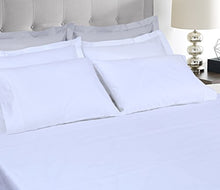 Load image into Gallery viewer, Threadmill Home Linen 600 Thread Count Queen Bed Sheets Set - 100% Extra-Long Staple Cotton Sheets for Queen Size Bed with Deep Pocket, Luxury 4 Piece Bedding Set, Smooth Solid Sateen Weave, White