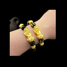 Load image into Gallery viewer, Feng Shui Black Obsidian Wealth Bracelet, 3 Pcs Good Luck Pi Xiu Bracelets for Women Men Attract Health Wealth Money Feng Shui Jewelry