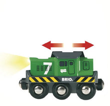 Load image into Gallery viewer, BRIO World 33214 - Freight Battery Engine - 1 Piece Wooden Toy Train Set for Kids Age 3 and Up