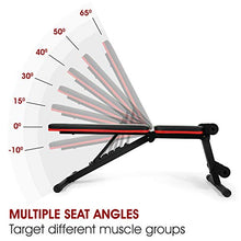 Load image into Gallery viewer, Yes4All Adjustable Weight Bench / Utility Weight Bench with Foldable Design - Multi-purpose Flat/Incline/Decline Bench for Home Gym (Red)