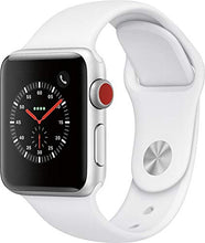 Load image into Gallery viewer, Apple Watch Series 3 (GPS + Cellular, 38MM) - Silver Aluminum Case with White Sport Band (Renewed)