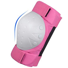 Load image into Gallery viewer, Fewear Kids & Adults Knee and Elbow Pads with Wrist Guards Protective Gear Set, Kneesavers Elbowsavers and Wristsavers for Skating Cycling Bike Rollerblading Scooter, L/M/S (Pink, M)