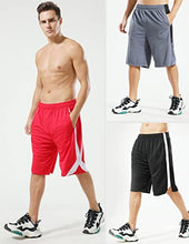 Load image into Gallery viewer, Liberty Imports Pack of 5 Men's Athletic Basketball Shorts Mesh Quick Dry Activewear with Pocket (Large, Edition 3)
