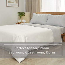 Load image into Gallery viewer, Hallmark Bed Sheets Set Twin Size - Soft Brushed Microfiber Sheets Grey Bed Sheets Twin Set Deep Pocket 14 Inches, Wrinkle Free and Hypoallergenic - 3 Piece Set, Twin, Light Grey