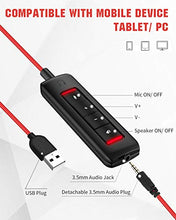 Load image into Gallery viewer, NUBWO USB Headset with Microphone for Laptop PC, headphones with Noise Cancelling Microphone for Computer, On-Ear Wired Office Call Center Headset for Boom Skype Webinars, In-line Control, Lightweight