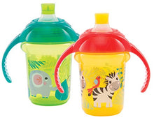 Load image into Gallery viewer, Munchkin Click Lock Bite Proof Soft Spout Trainer Cup, Green/Yellow, 7 Ounce, 2 Count