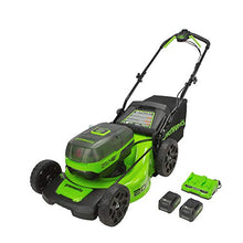 Load image into Gallery viewer, Greenworks 48V 20" Brushless Cordless Push Lawn Mower, (2) 4.0Ah USB Batteries (USB Hub) and Dual Port Rapid Charger Included (2 x 24V)