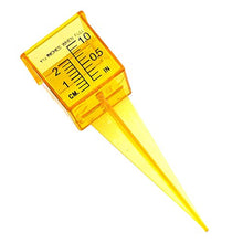 Load image into Gallery viewer, ROUSHUN Ten Pack 1.5" Rain Gauge/Sprinkler Gauge, Wide Mouth, Bright Yellow Outdoor Water Measuring Tool 10 Piece
