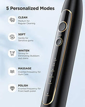 Load image into Gallery viewer, Fairywill PRO Electric Toothbrush, Ultra-Sonic Power Whitening Toothbrush with 5 Modes, Wireless Charging and Smart Timer, 8 Brush Heads with A Chargeable Travel Case