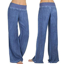 Load image into Gallery viewer, iYYVV Plus Size Womens Ladies Low Waist Pocket Elastic Trousers Baggy Wide Leg Pants