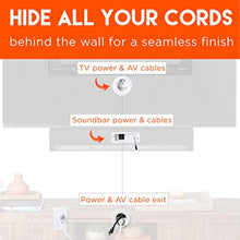 Load image into Gallery viewer, ECHOGEAR in-Wall TV & Soundbar Power Kit Safely Hides Cables Behind Your Wall - Includes Low Voltage Cable Managment to Conceal All TV & Soundbar Wires (HDMI, Optical, etc.)