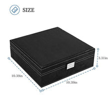 Load image into Gallery viewer, ProCase Jewelry Box Organizer for Women Girls, Two Layer Jewelry Display Storage Holder Case for Necklace Earrings Bracelets Rings Watches -Black