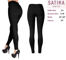 Load image into Gallery viewer, SATINA High Waisted Leggings for Women | 3 Inch Waistband (One Size, Red)