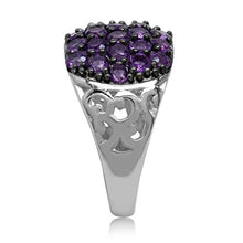 Load image into Gallery viewer, Silvershake 2.34ct. Natural African Amethyst 925 Sterling Silver Vintage Style Cluster Ring Size 7