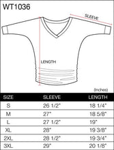 Load image into Gallery viewer, MBJ WT1036 Womens V Neck 3/4 Sleeve Dolman Top with Side Shirring S RED