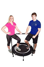 Load image into Gallery viewer, MaXimus PRO Folding Rebounder USA | Voted #1 Indoor Exercise Mini Trampoline For Adults With Bar | Best Home Gym for Fitness & Lose Weight| FREE Storage Bag, Resistance Bands, ONLINE & DVD Workouts | Already Assembled
