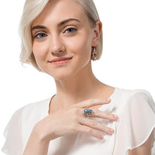 Load image into Gallery viewer, Silpada 'Night Owl' Natural Labradorite Rope Ring in Sterling Silver, Size 11