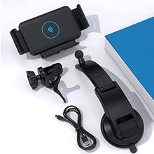 Load image into Gallery viewer, DearHot 15W Qi Wireless Car Charger Mount Holder Compatible for Samsung Galaxy Z Fold3 Z Fold2 Fold S22 Ultra Google Pixel 6 Pro iPhone 13 Pro Max 12 Pro 4.3in-6.9in Phone Auto Clamp Fast Car Charger