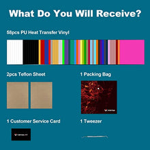 Load image into Gallery viewer, YRYM HTV Heat Transfer Vinyl Bundle:60 Pack 12" x 12" Iron on Vinyl with 35 Popular Colors HTV Vinyl Bundle Easy Cut and Weeding Suitable for Cricut, Silhouette Cameo or Heat Press Machine