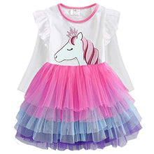 Load image into Gallery viewer, VIKITA Toddler Girl Purple Tutu Winter Long Sleeve Tutu Party Dresses for Girls(LH4590, 4T)