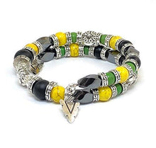 Load image into Gallery viewer, Men's Beaded Bangle Bracelet Jamaican Jewelry