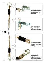 Load image into Gallery viewer, Tree Swing Ropes Hammock Chair Straps Hanging Kit with 2 Carabiners for Replacement, Adjustment or Extension - 6ft & Holds to 600lbs, Perfect for Children Swing, Outdoor Hammock and Hanging Chair