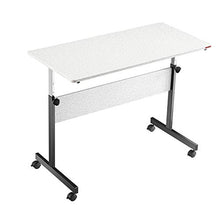 Load image into Gallery viewer, Mr IRONSTONE Height Adjustable Desk 45.7" Mobile Computer Desk Home & Office Utility Table with Rolling Wheels(Non-Automatic Adjustment) (Spatter Gray)