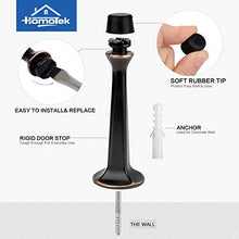 Load image into Gallery viewer, HOMOTEK 4 Pack Heavy Duty Solid Rigid Door Stop with Soft Rubber Tip, Zinc Die Cast Door Stopper Protect Wall & Door, Oil Rubbed Bronze