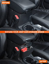 Load image into Gallery viewer, Savadicar JL & JT Center Console Hanging Storage Box, Armrest ABS Organizer for 2018 2019 2020 2021 2022-Current Jeep Wrangler JL JLU & Gladiator JT, Interior Accessories, Black