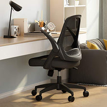 Load image into Gallery viewer, Hbada Office Task Desk Chair Swivel Home Comfort Chairs with Flip-up Arms and Adjustable Height, Black