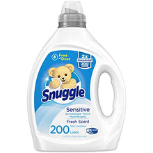 Load image into Gallery viewer, Snuggle Liquid Fabric Softener, Dye Free for Sensitive Skin, 2X Concentrated, 200 Loads