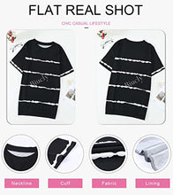 Load image into Gallery viewer, Biucly Women's Summer Casual Sexy Short Sleeve Crewneck Star Print Tee Loose Tunic Tops Soft Tshirts for Womens,US 16-18(XL),Grey