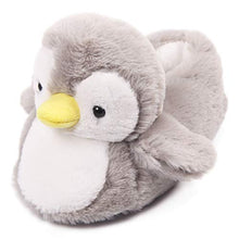 Load image into Gallery viewer, Womens Cute Penguin Animal Slippers Novelty Cozy Fuzzy Slippers Soft Plush Winter Warm House Shoes Grey