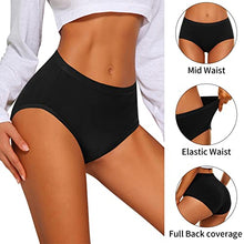 Load image into Gallery viewer, Womens Briefs Cotton Full Coverage Comfy Ladies Underwear Packs Soft Hipster Panties for Women