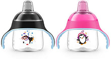Load image into Gallery viewer, Philips AVENT 2 Piece My Little Sippy Cup, Pink/Black, 7 Ounce